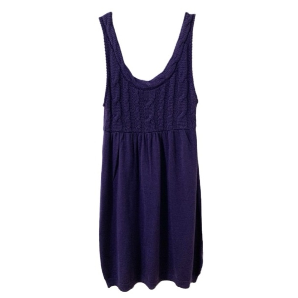 DIVIDED by H&M Sleeveless Knit Dress with Cable Knit Bodice Scoop Neck and Back